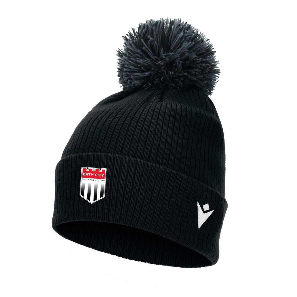 Bobble Hat - Black with Club Crest