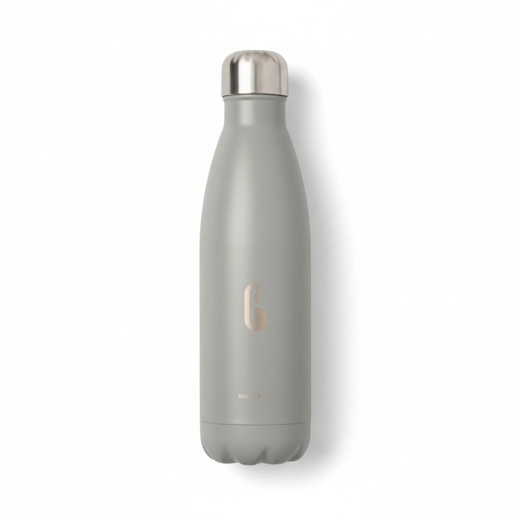Bullfrog Stainless Steel Water Bottle in Grey