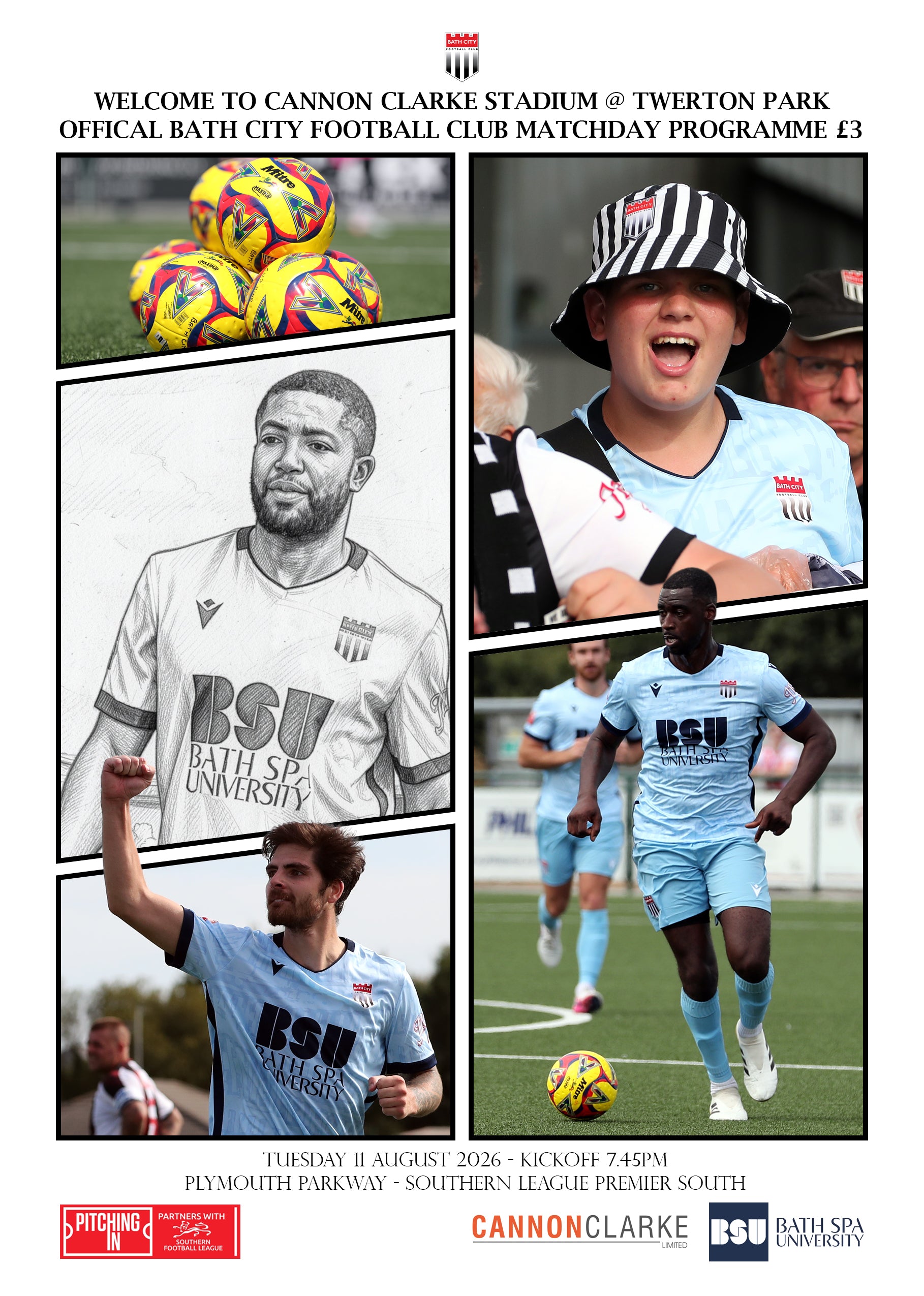 Matchday Programme v Plymouth Parkway - Tuesday 11 August 2026